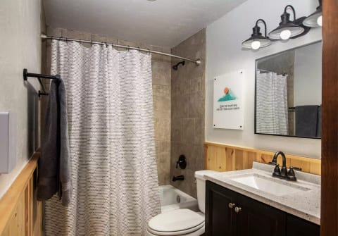 Downstairs bathroom - shower/tub combo