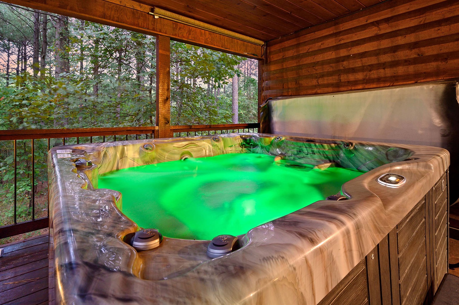 Slide into the Hot Tub for those cocktail evenings #HotTubHeaven Slide into the Hot Tub for those cocktail evenings #HotTubHeaven - Iron Horse Lodge - Broken Bow