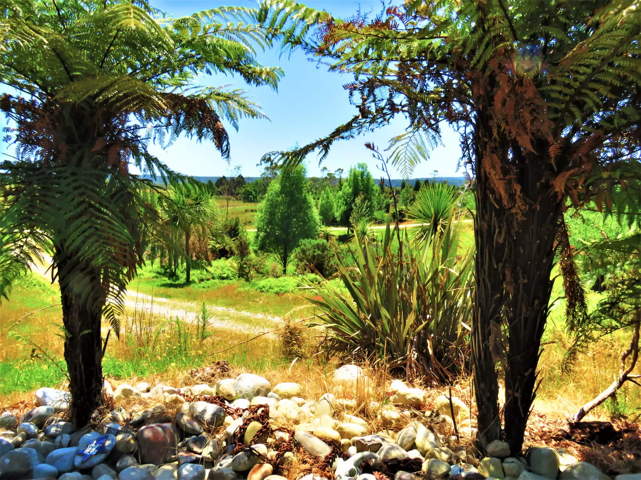 Small part of the view from the hut. - GOLD NUGGET HUT - Blue Spur Farmstay - Hokitika