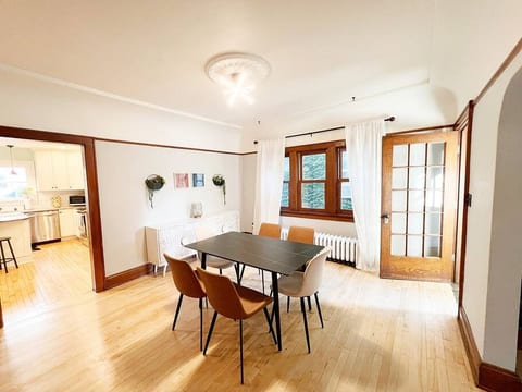 Classic dining room with seating for 6…and more seating in the kitchen.