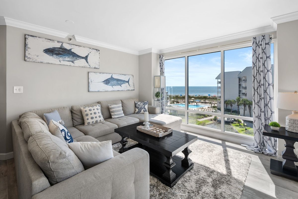 Ocean Views at Villamare 1405, Right on the Beach! image 1