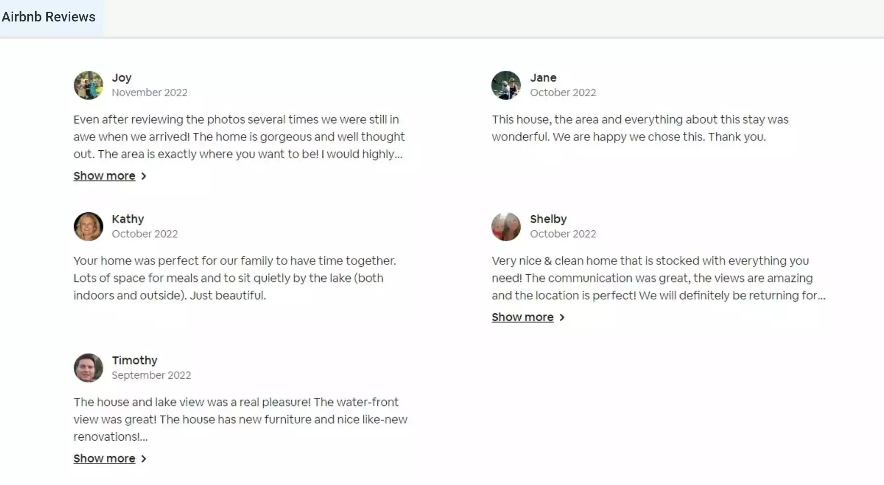 Airbnb Reviews from Previous Listing by Management Co. - Coeur d’Alene, Luxury Lakefront Villa, Sleeps 12! - Loudon