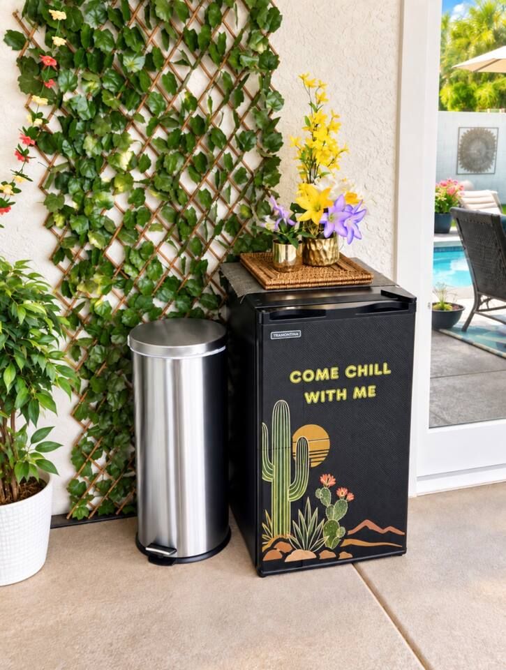 Convenient beverage fridge at pool deck to help you stay hydrated and happy. Stadium Oasis Glendale, Arizona