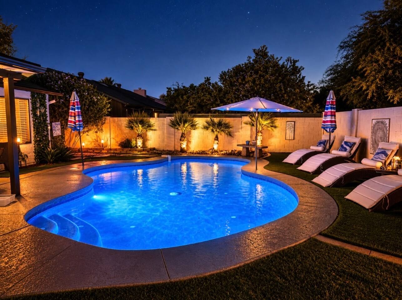 LED pool light. Stadium Oasis Glendale, Arizona