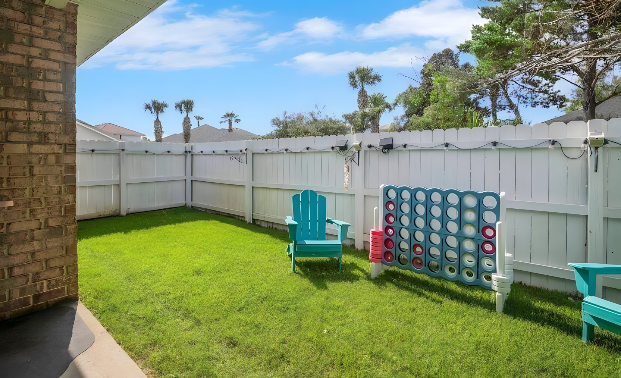 Backyard Oasis with games and relaxation