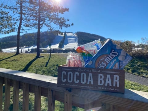 Hot chocolate, coffee, tea- it’s all here with a view!