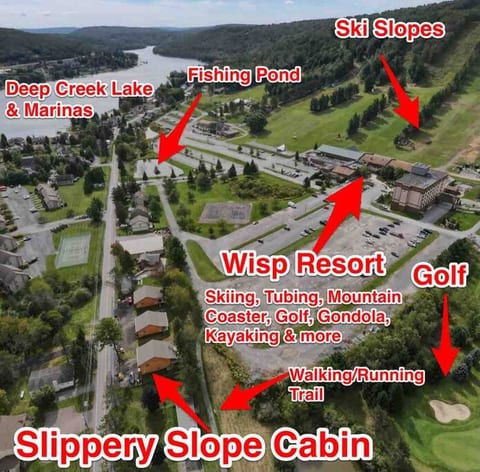 Slippery Slope Cabin is THE perfect location to all things in the Deep Creek Lake / Wisp area!