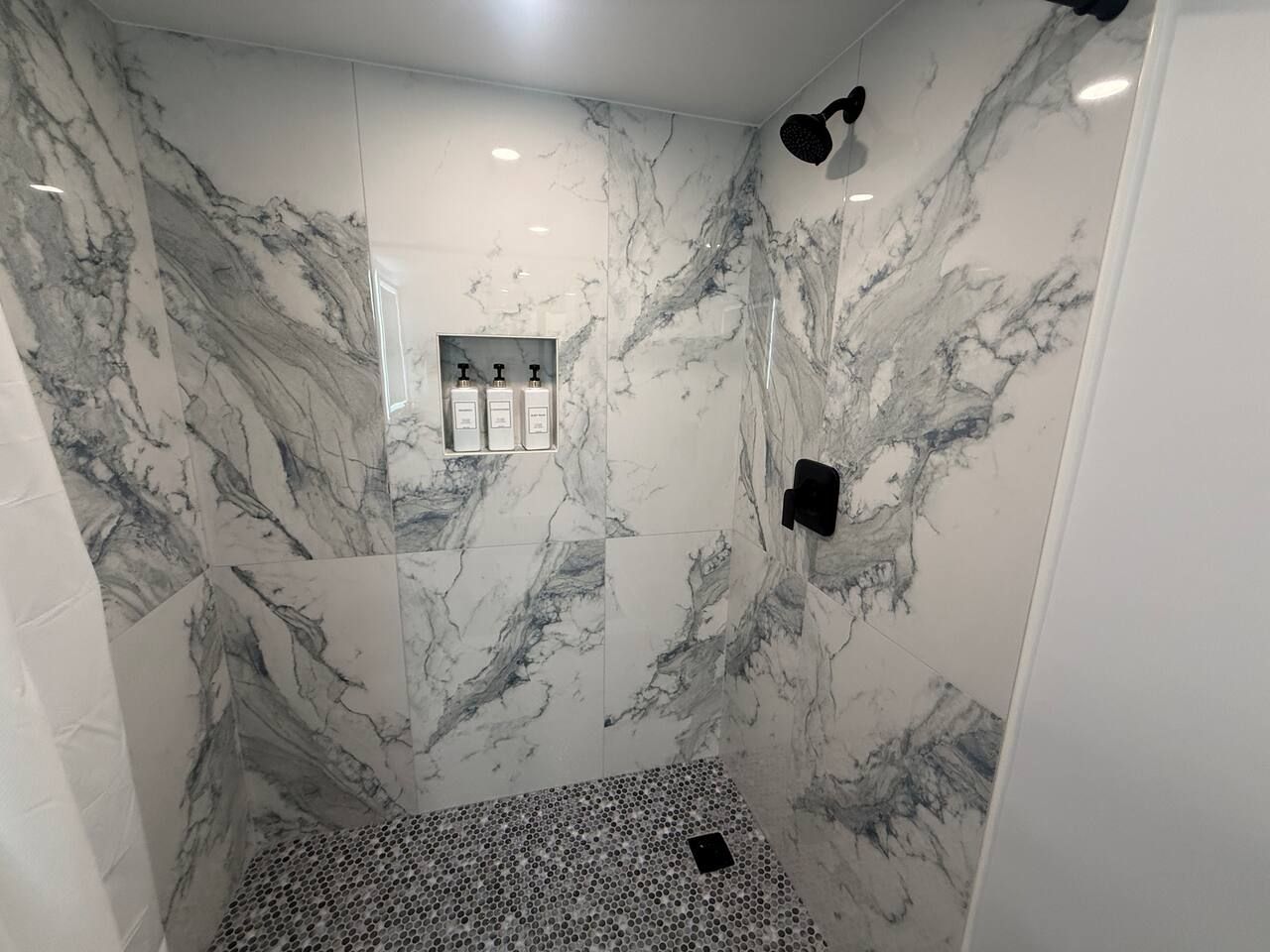 Beautiful primary bathroom shower