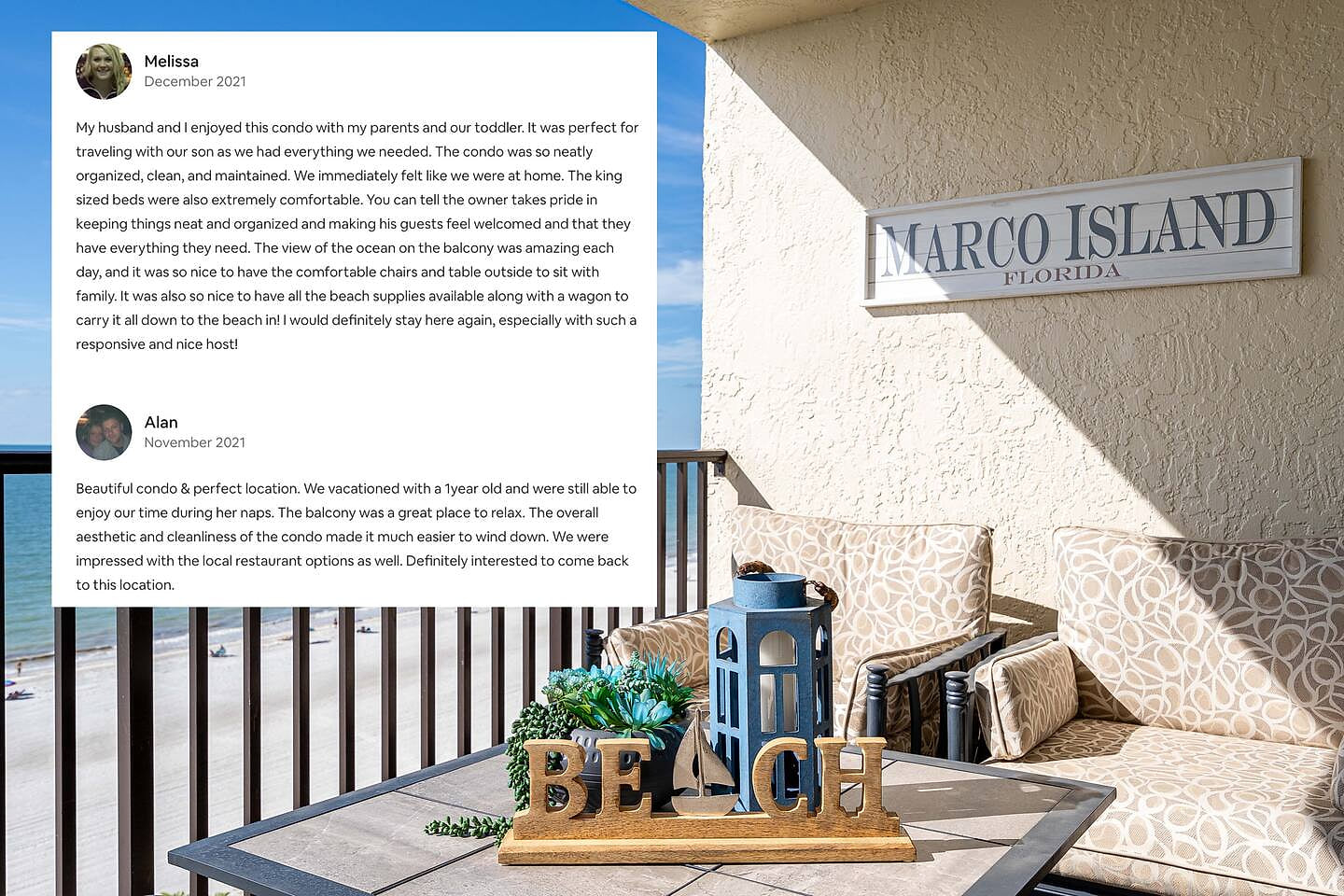 Relax in comfortable Lanai furniture while watching dolphins and Guest Feedback