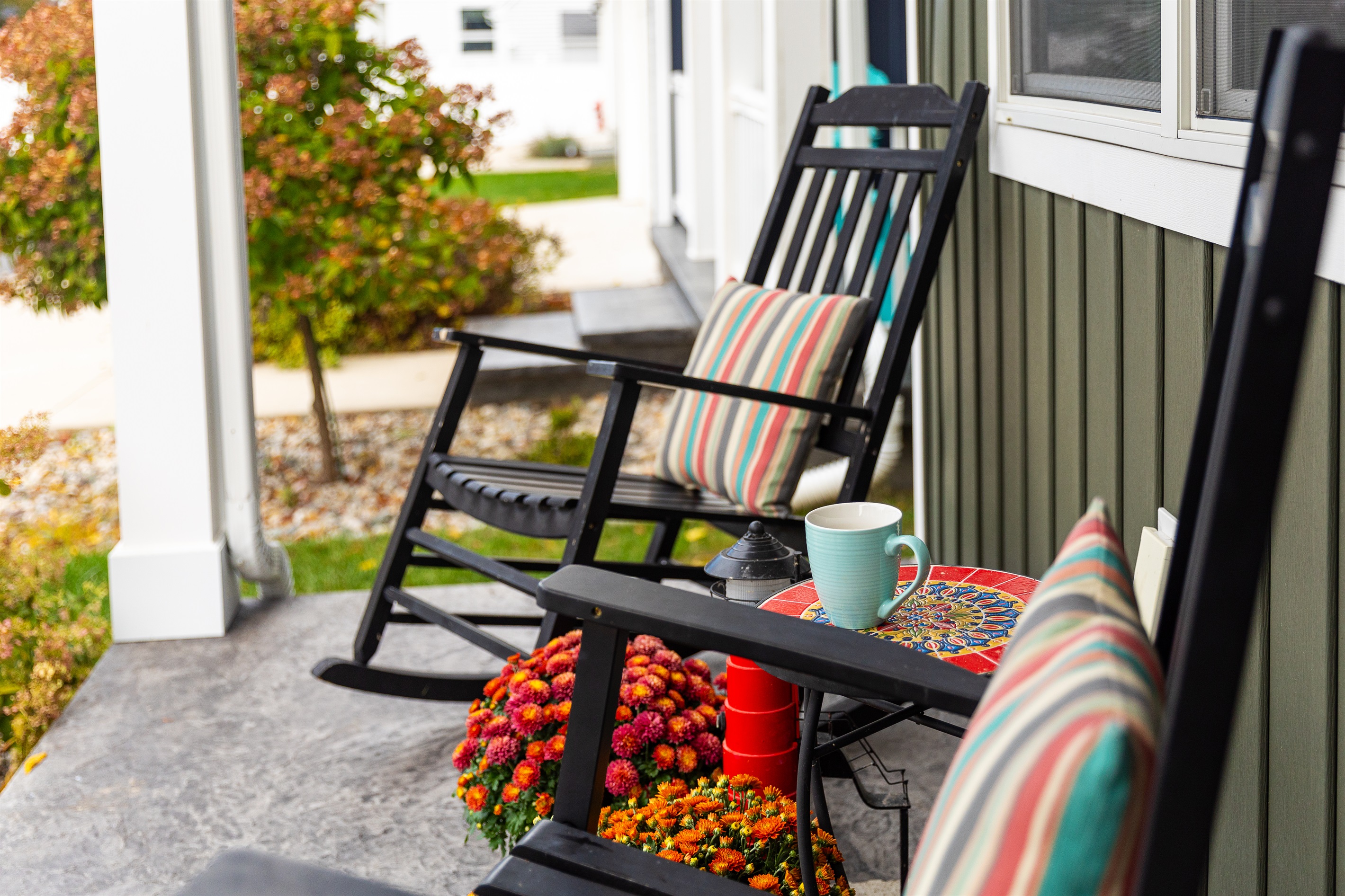 Relax on the front porch, enjoy your coffee!
