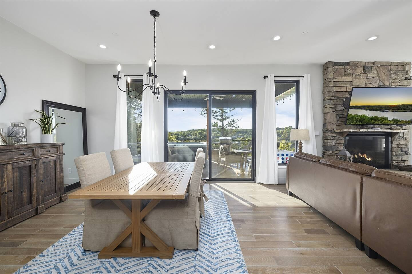 Open Concept Living and Dining Space