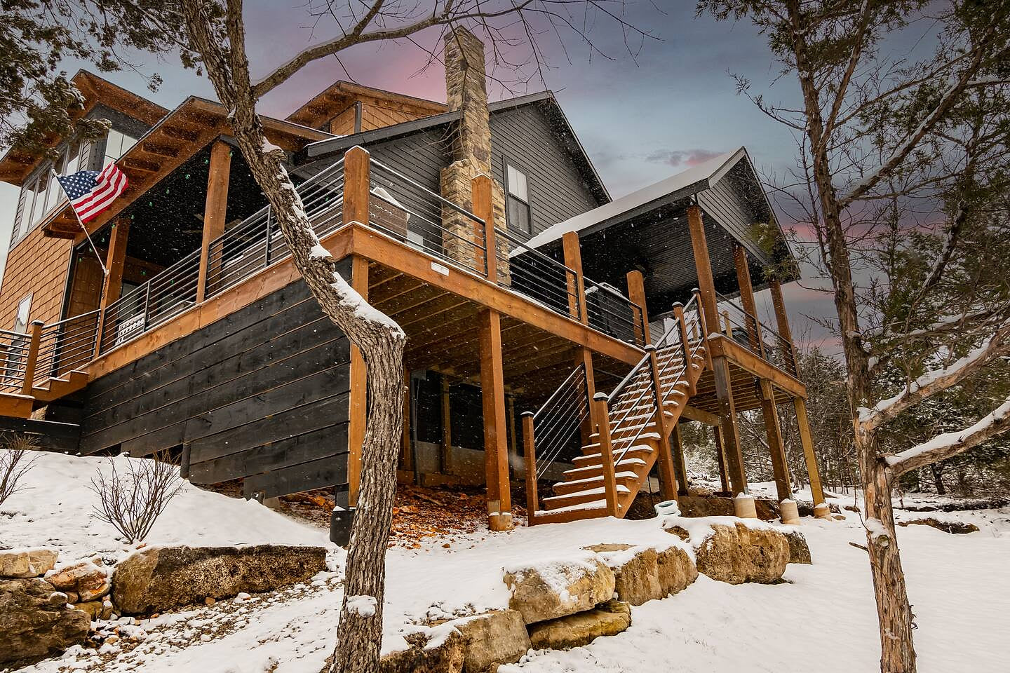 Branson in the snow!  