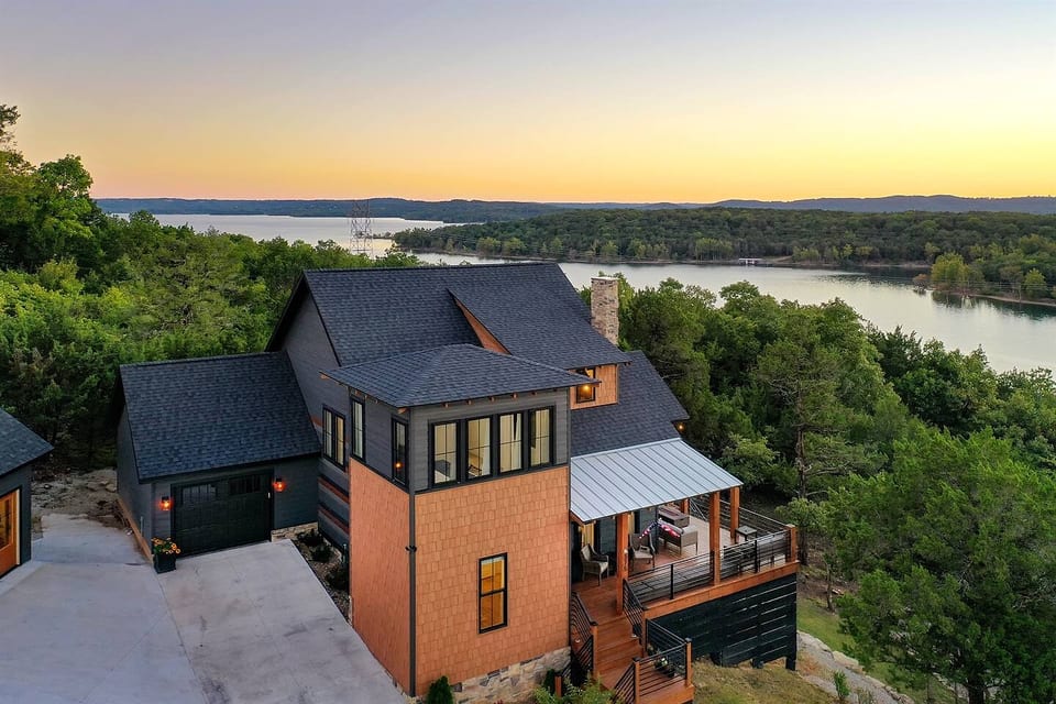 Luxury Table Rock Lake Chalet with stunning finishes and a deck you dream about