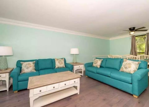 Seascape Villas 3247- Living Area - The Living Room Area and dining room.