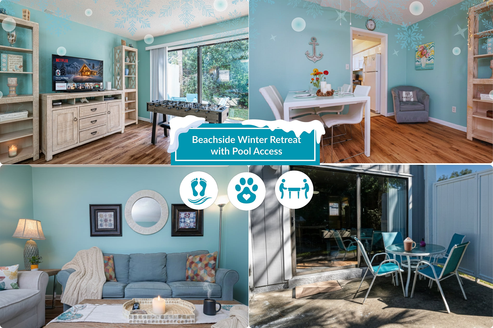 South Bay by the gulf winter home interior and private patio