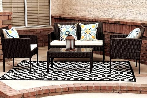 A second outdoor patio to relax in. Enjoy your an evening drink while watching the sun set from this patio right outside the front door.