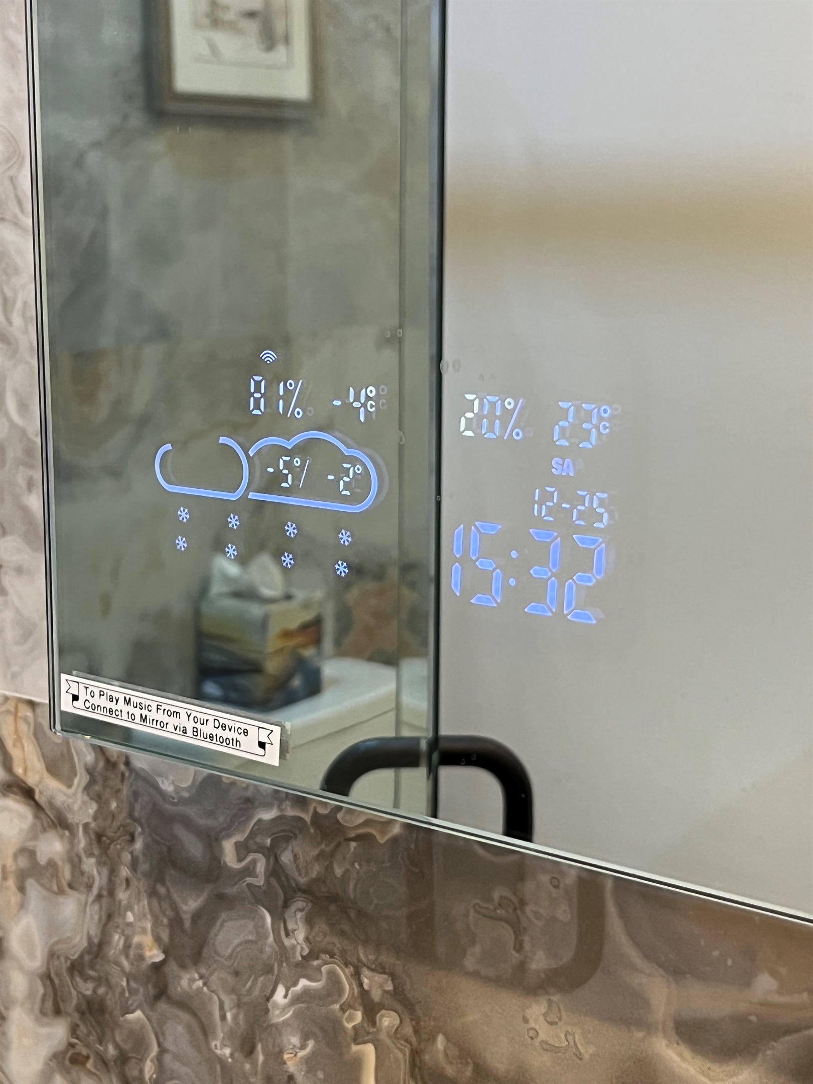 Bathroom 2 w/ Bidet, heated seat, heated mirror with weather, time and bluetooth speaker