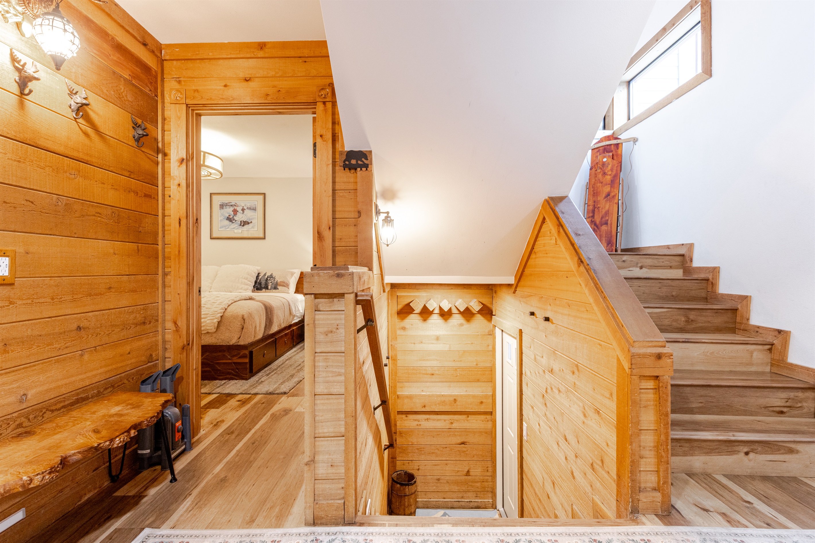 1 flight of stair to enter the chalet from outside