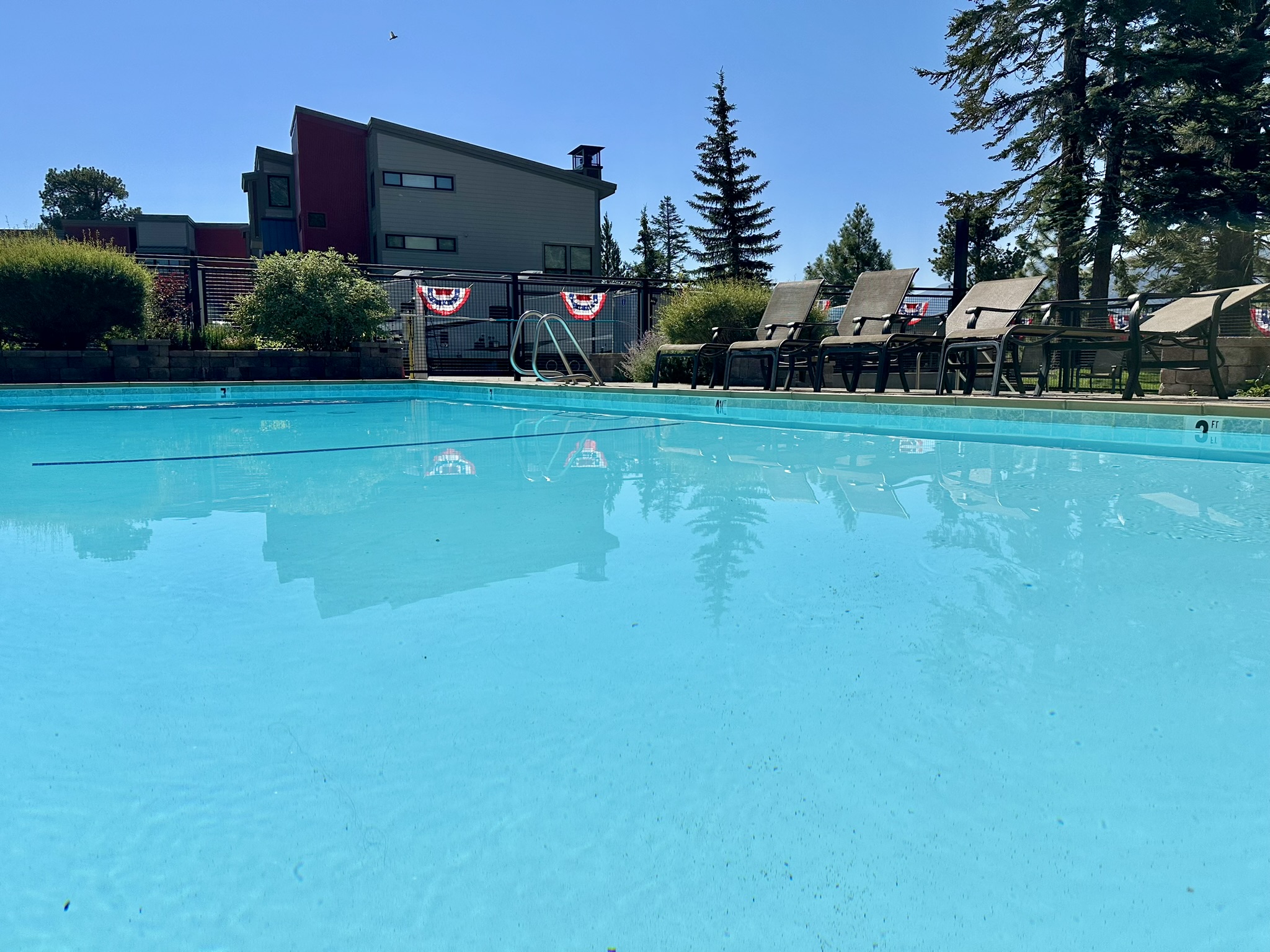 Year round heated pool and hot tubs at the Club House