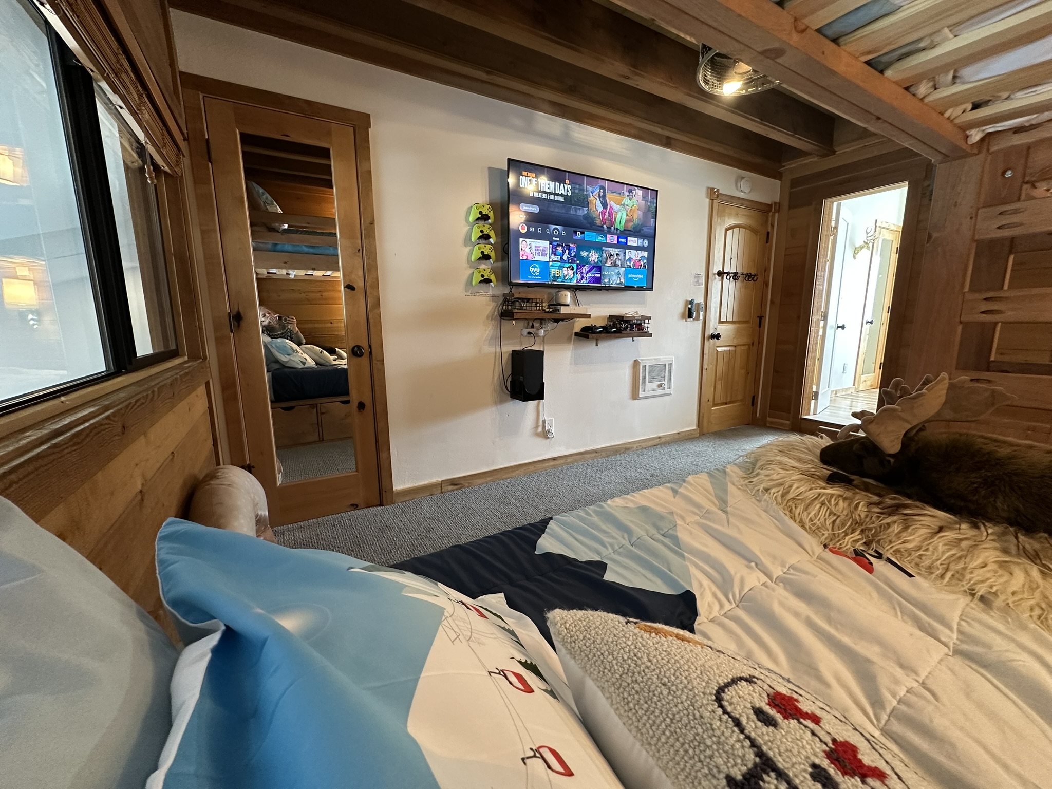 Wii (100s of games), xbox (unlimited game pass), FireTV (premium channels & games included) Bunk room 4