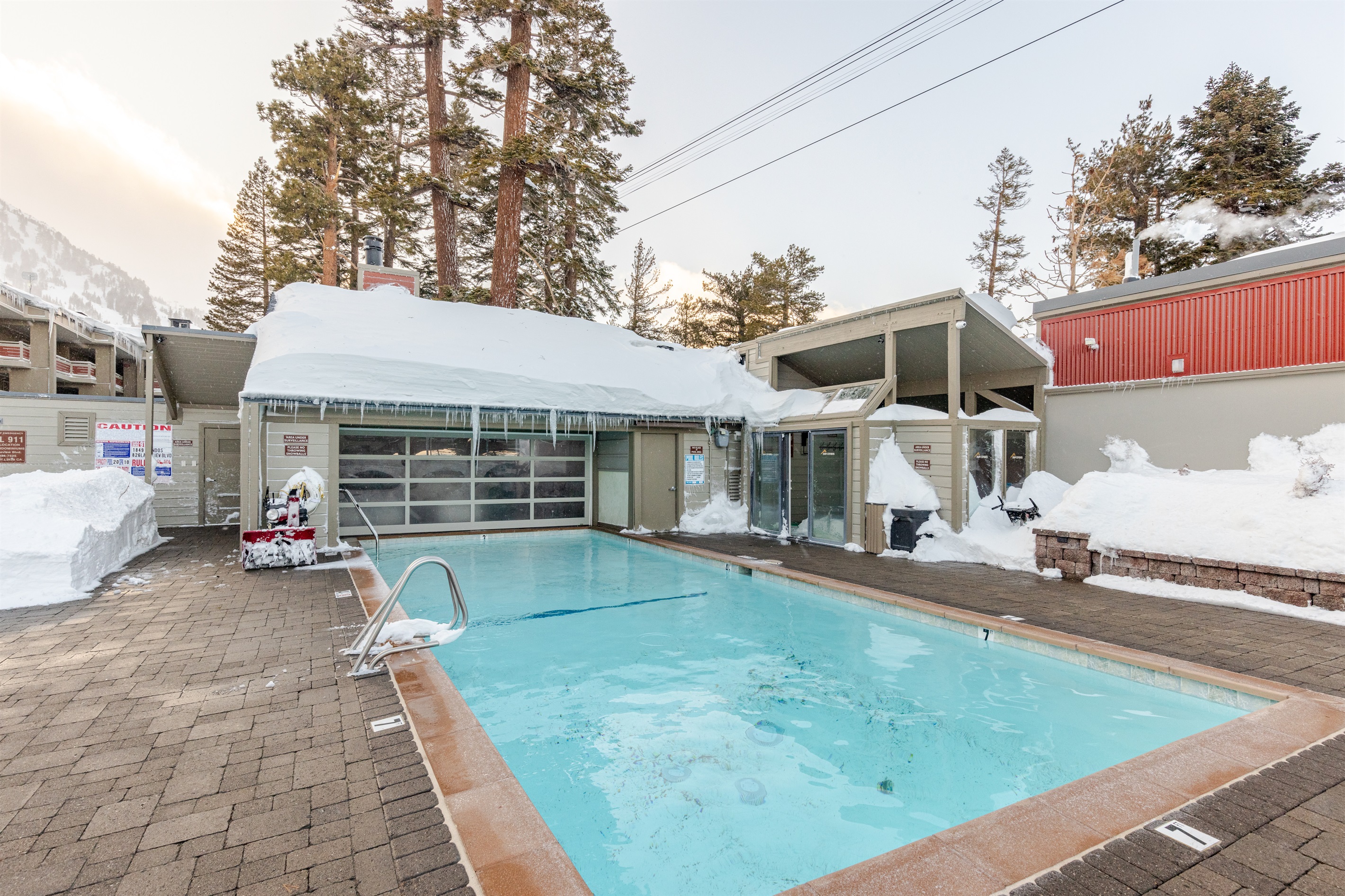Year round heated pool at the Club House