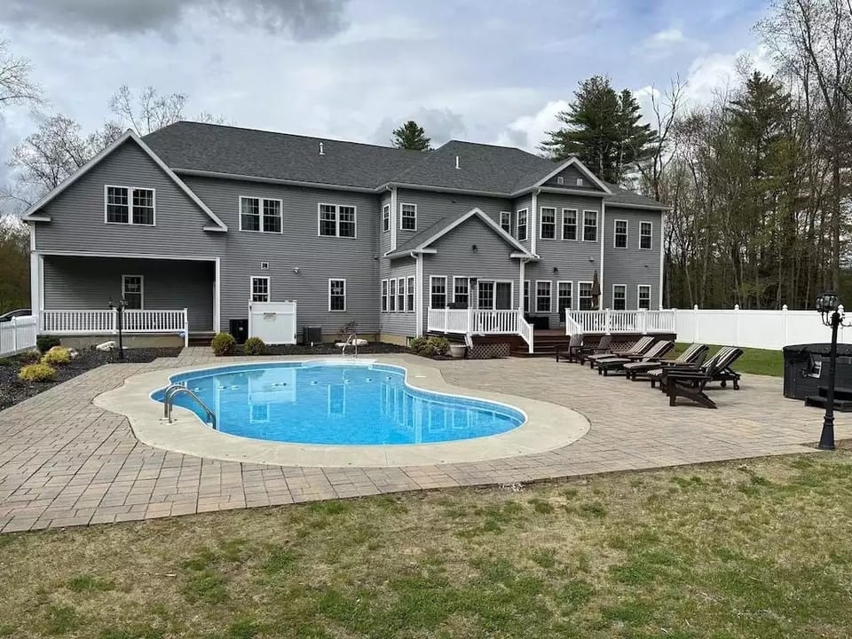Looking for your own private retreat getaway in Saratoga Springs, New York?
Please consider staying at our rental in Saratoga Springs!
Our large secluded estate like home sits on
10 acres of private property and consists of
9 total beds including sofa beds, 5 bathrooms private dedicated workspace/office, indoor fireplace, 4 car temperature controlled garage home on 6,000+ square feet of living space on 2 floors.
Other amenities include in ground heated pool, hot tub, jacuzzi, 24 hour property management team, chef service referral, and keyless entry.
Our home is just minutes to Saratoga Racetrack, Saratoga Lake, Browns Beach, downtown Saratoga, Saratoga Casino, Saratoga Golf Course, Saratoga Performing Arts Center (SPAC), Saratoga Spa State Park, fishing, hiking, art galleries, museums, parks, gardens, farmers markets, natural mineral springs, comedy clubs, fine dining (restaurants, bars, wineries, breweries), shopping, entertainment), outdoor sporting and amusement parks. Only 20-30 minutes to West Mountain for skiing and tubing, Glens Falls & Lake George!