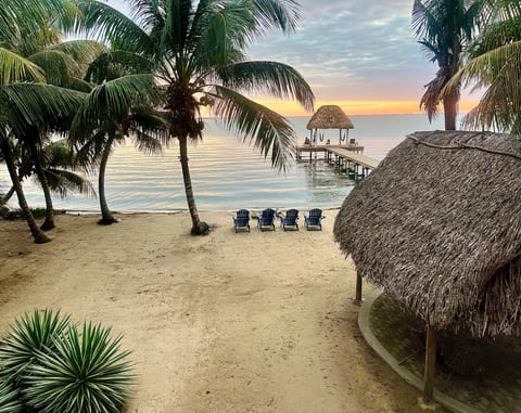 Step out of the villa directly onto the beach