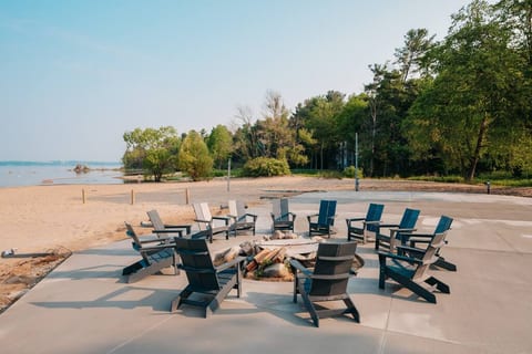 Grand Traverse Resort fire pit on the beach!