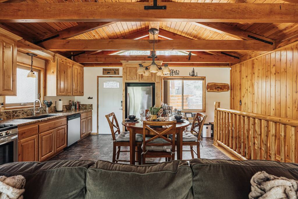 Dining and living space meld together helping to create new memories for your family or good friends.