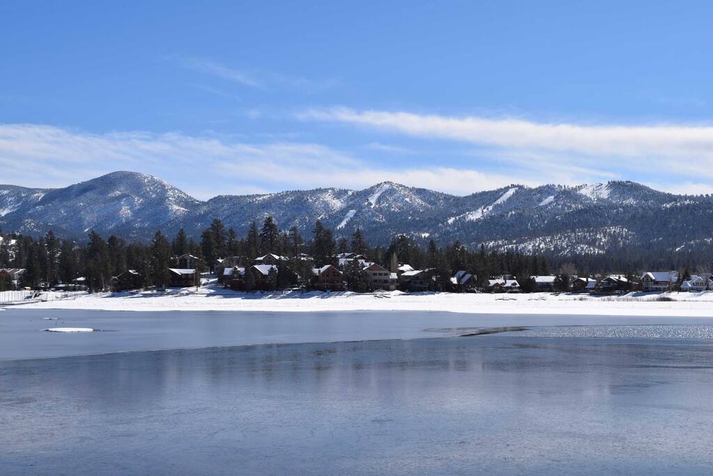 A beautiful icy lake.