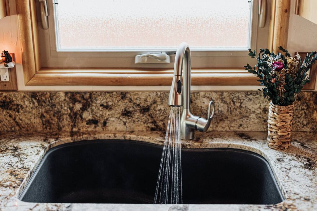 Our cabin has great water pressure and the water heats up fast and stays hot!