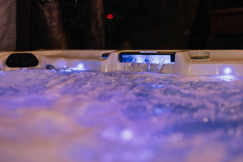 Enjoy the light show in our multi-color LED color changing hot tub.
