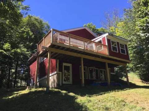 View of the house from the backyard