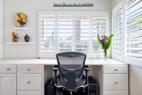 Available workspace for those still needing to get some work done.