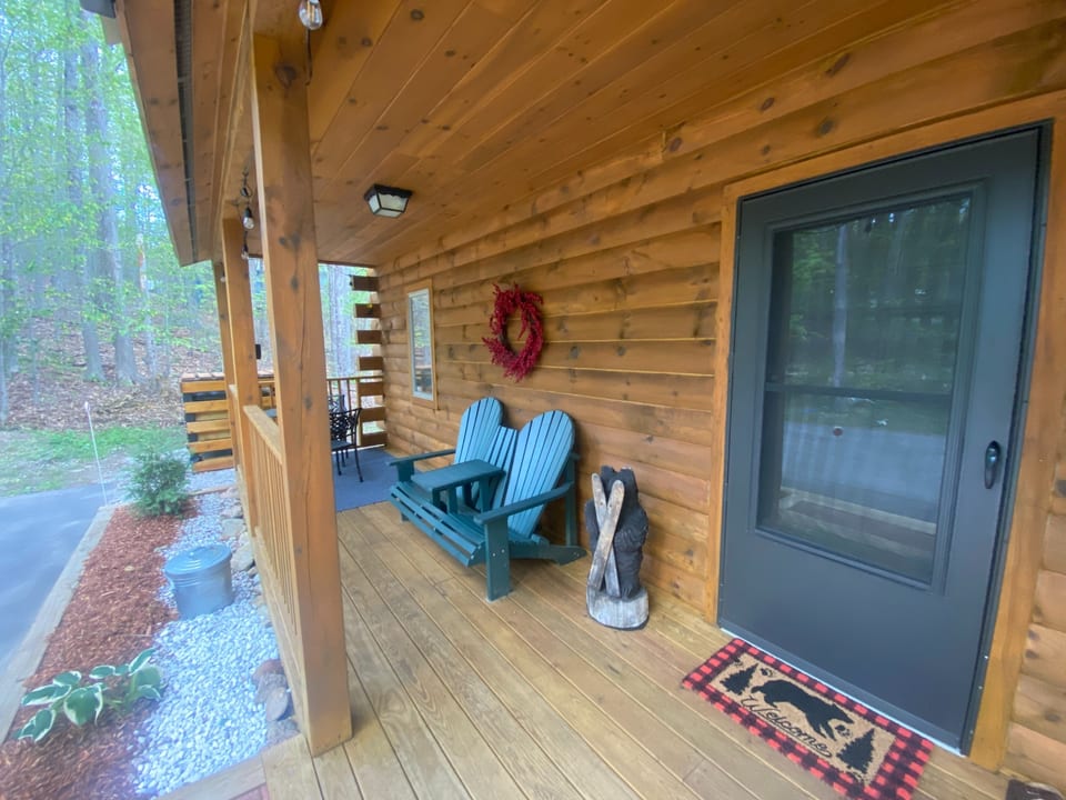Come have breakfast or coffee out on the farmers porch at Moose Cabin!