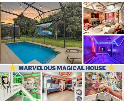 5mi Disney* Immersive Themes* Outdoor Pool & Movie