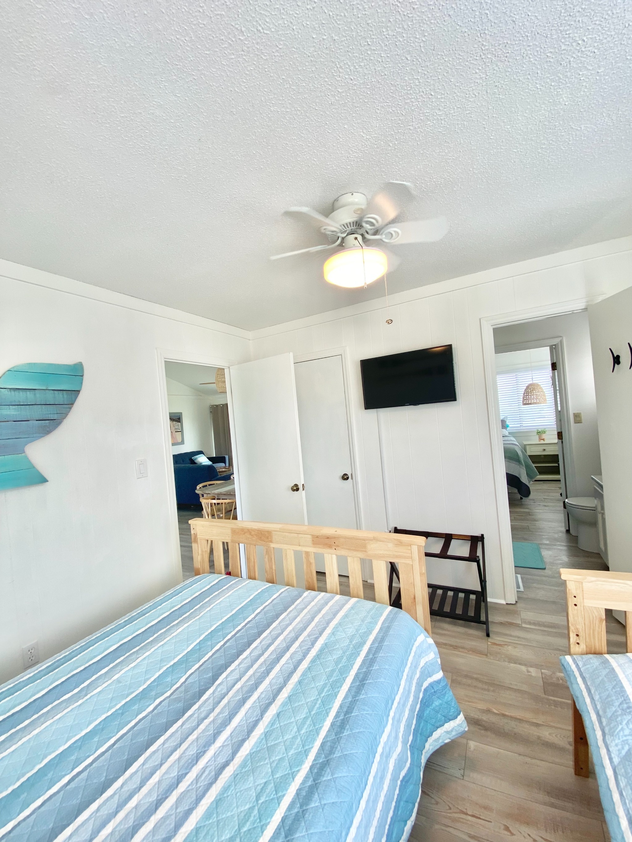 Wall mounted TV now in Full/Twin Room - Steps to Beach! Pool & Hot Tub! Updated & Clean! - Outer Banks