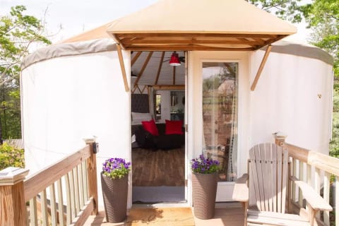 Front Entrance to the Glamping Yurt
