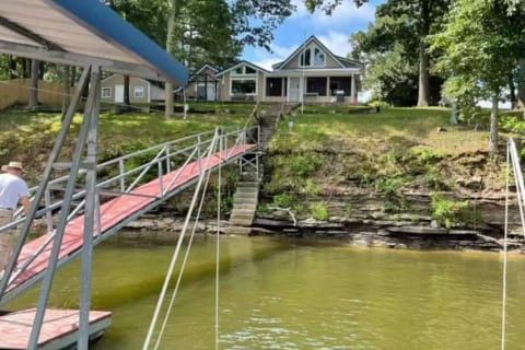 Enjoy the peace and quiet of this quaint lake front property. Enjoy the view while working in the loft, relax in the screened in porch, dine in the shade or sunbathe on the dock! This property offers so many choices to relax!