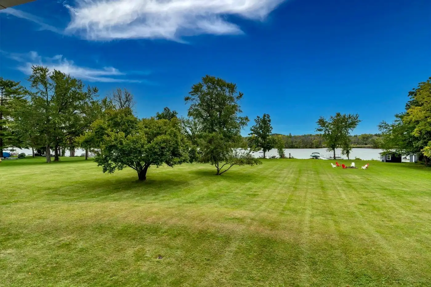 View from balcony. HUGE yard!