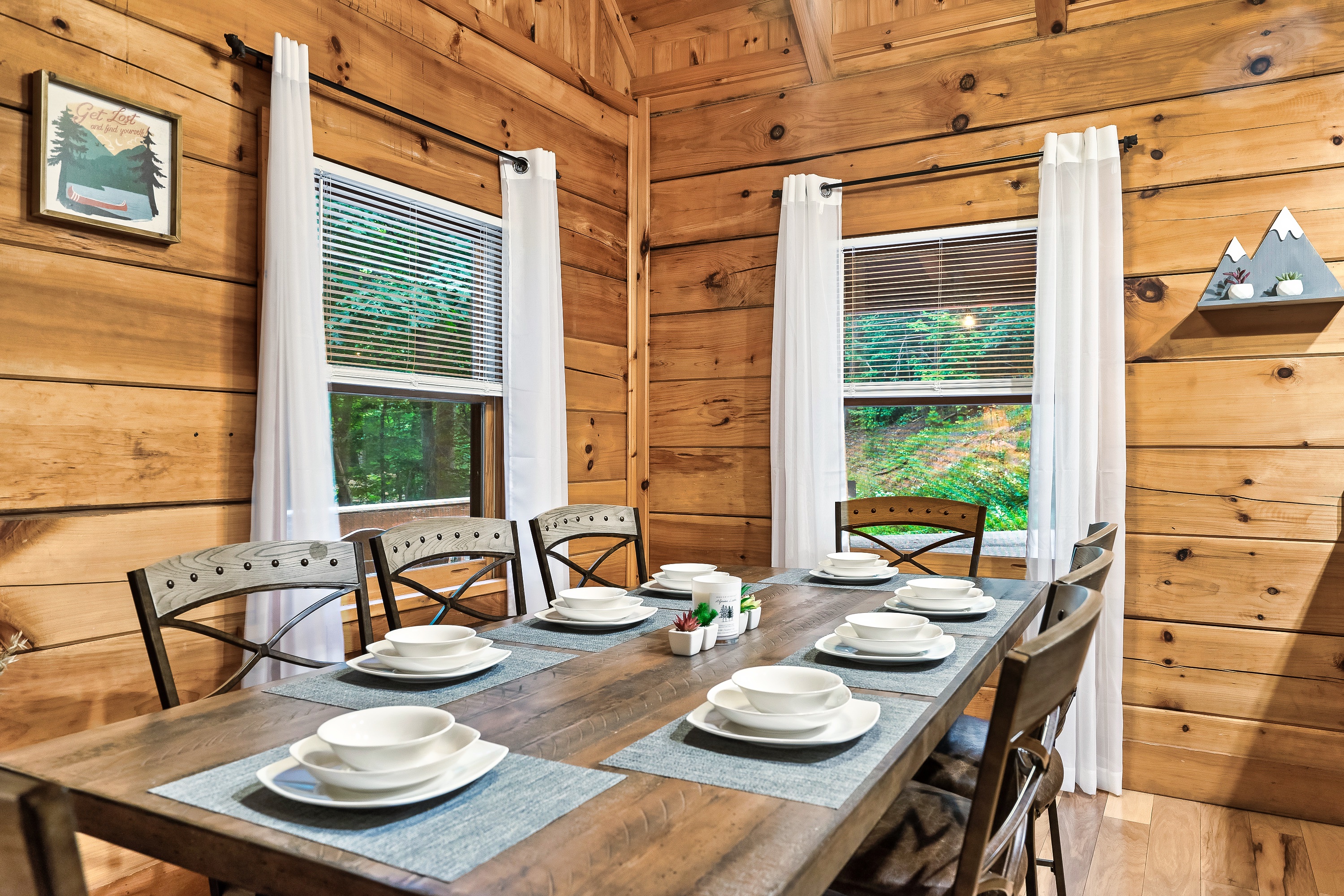 Spacious dining table for family meals
