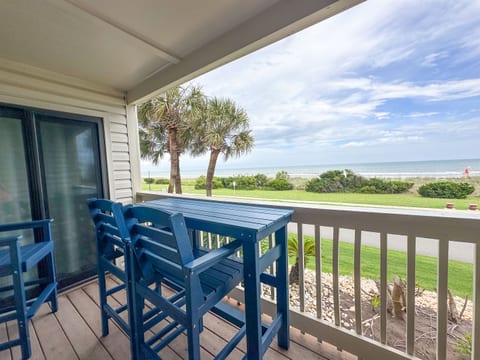 Deck and View to Private Beach