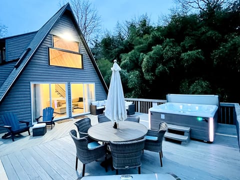Deck with Hot Tub, grill and seating