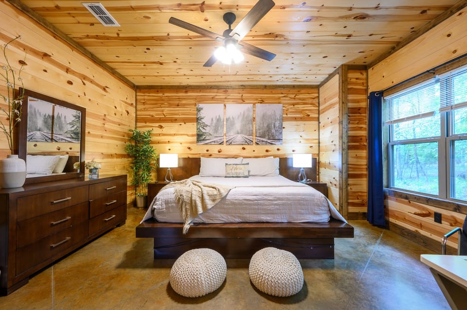 Your Zen oasis is equipped with King Bed, Smart TV, desk station, and light blocking curtains to ensure you get the best sleep!