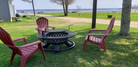 Firepit area. Some firewood is provided. If you need more, you can purchase some a mile away.