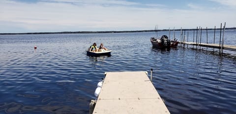 Two paddle boats available for guests. We have a large assortment of life jackets in the shed to use.