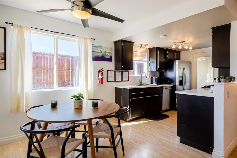 Dining and kitchen area