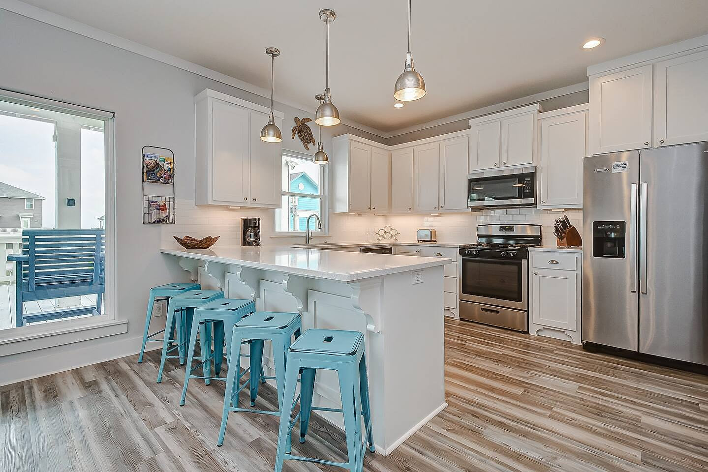 Double the space, double the deliciousness – our fully stocked kitchen just got even better with two refrigerators! 