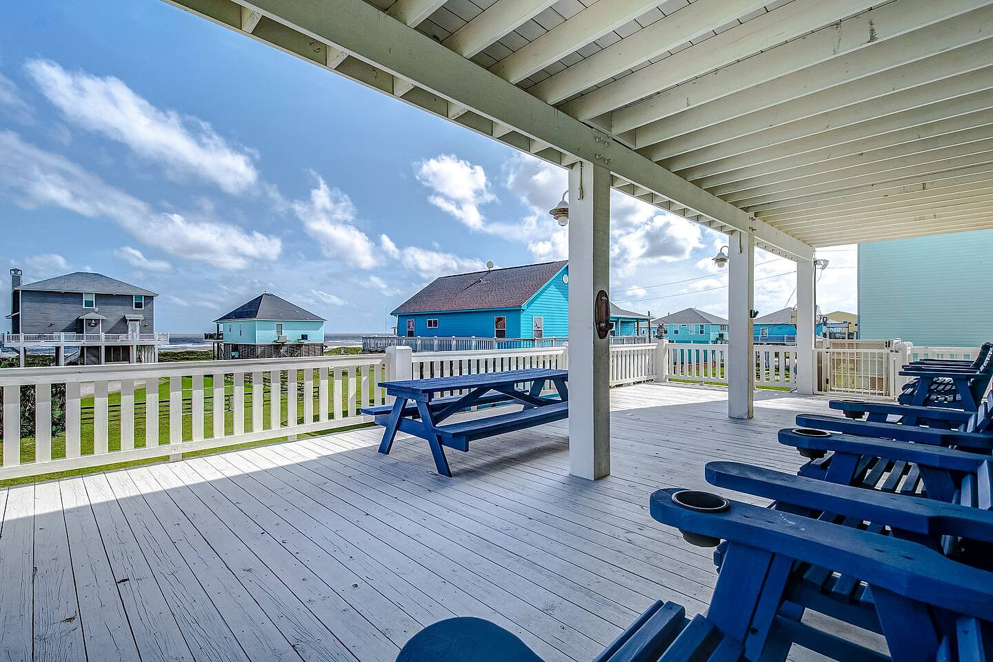 Relax and enjoy the view from our spacious deck, complete with plenty of seating and a convenient cargo elevator!