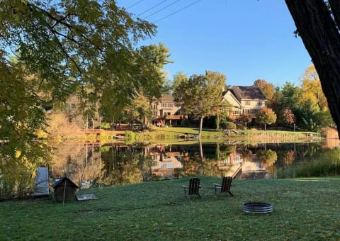 Fall morning reflection